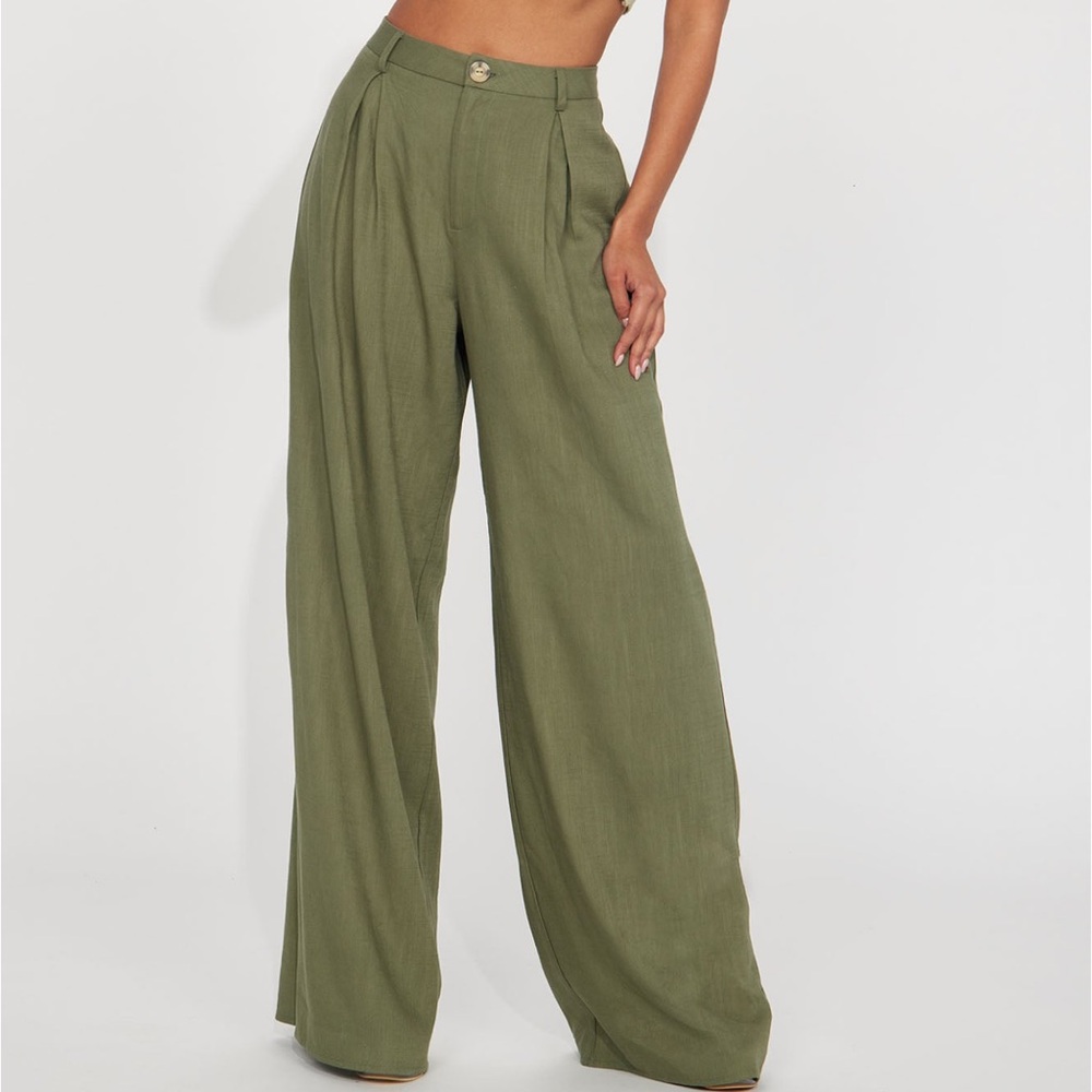 Green High Waist Pant